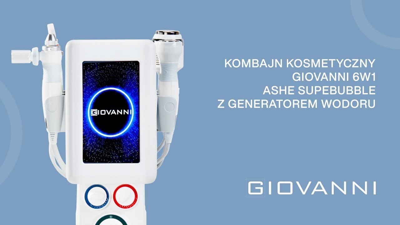 Kombajn Kosmetyczny Giovanni 6w1 Ashe Super Bubble z Generatorem Wodoru #KombajnKosmetyczny