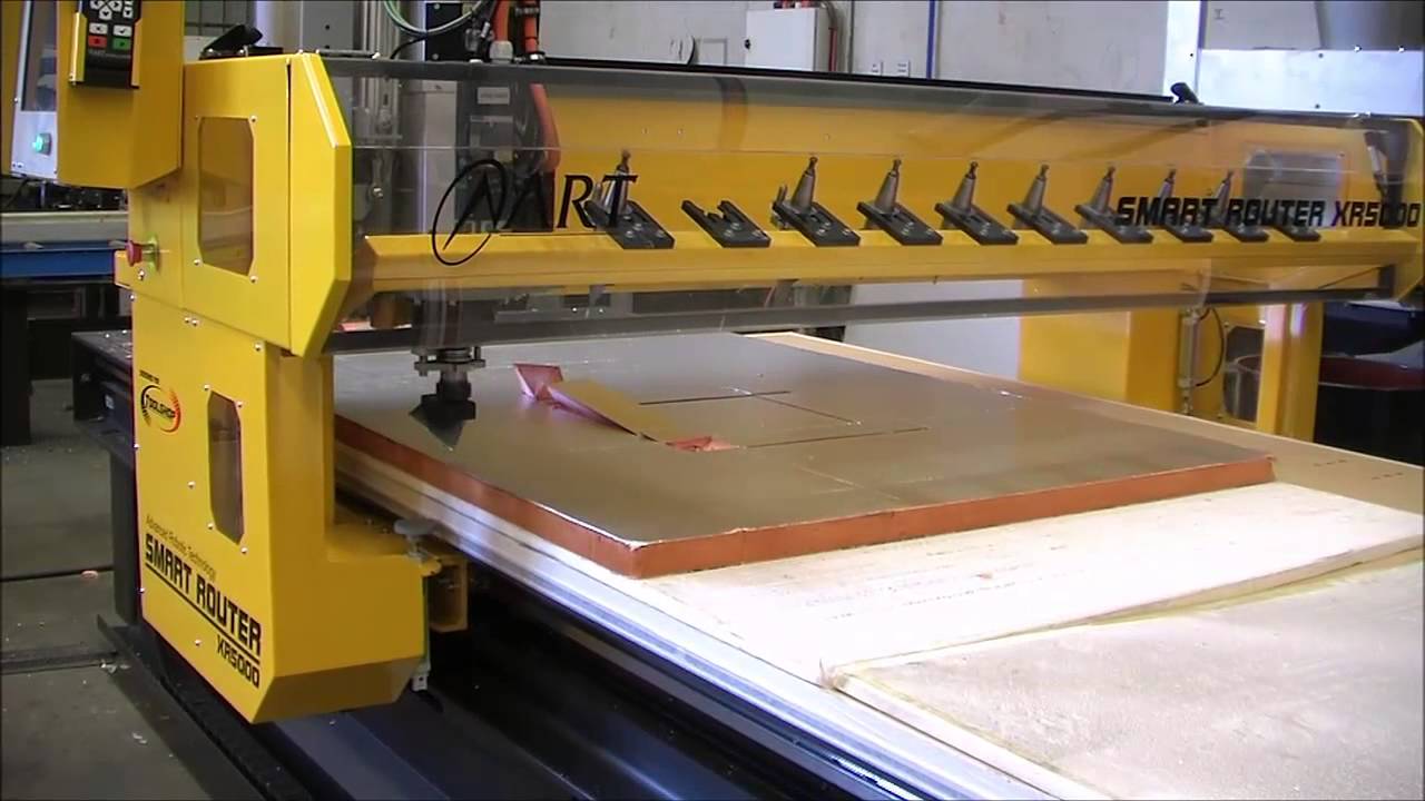 Cutting 42mm Pre-insulated Ductboard on a CNC machine
