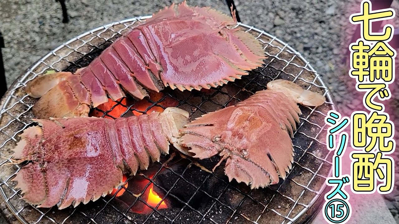 【七輪晩酌】奥さんが好きなウチワエビを七輪で焼いてのんびり晩酌しました！