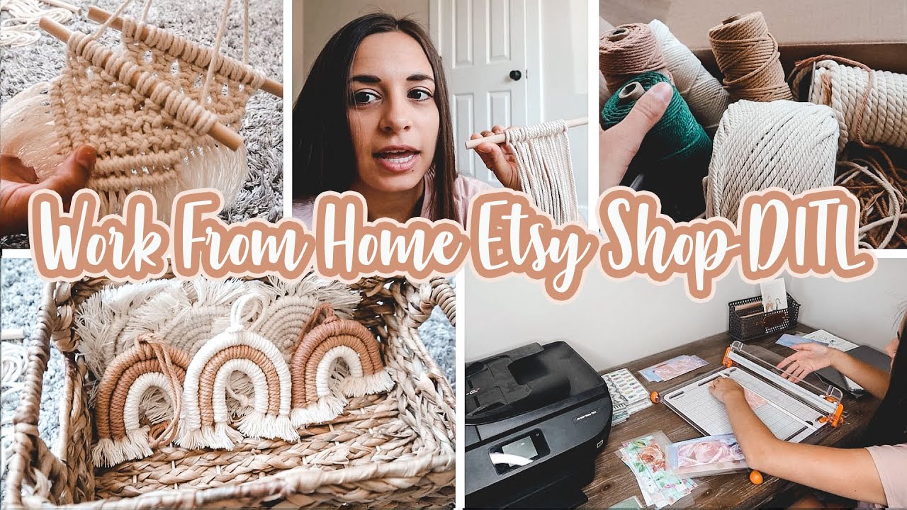 STAY AT HOME MOM ETSY SHOP DAY IN THE LIFE | MAKE MACRAME PRODUCTS & MACRAME SUPPLY HAUL