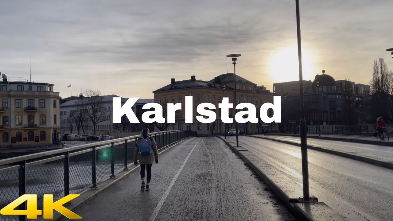 Karlstad Sweden 🇸🇪 | City Centre Walk | City WalkingTour | 4K HDR