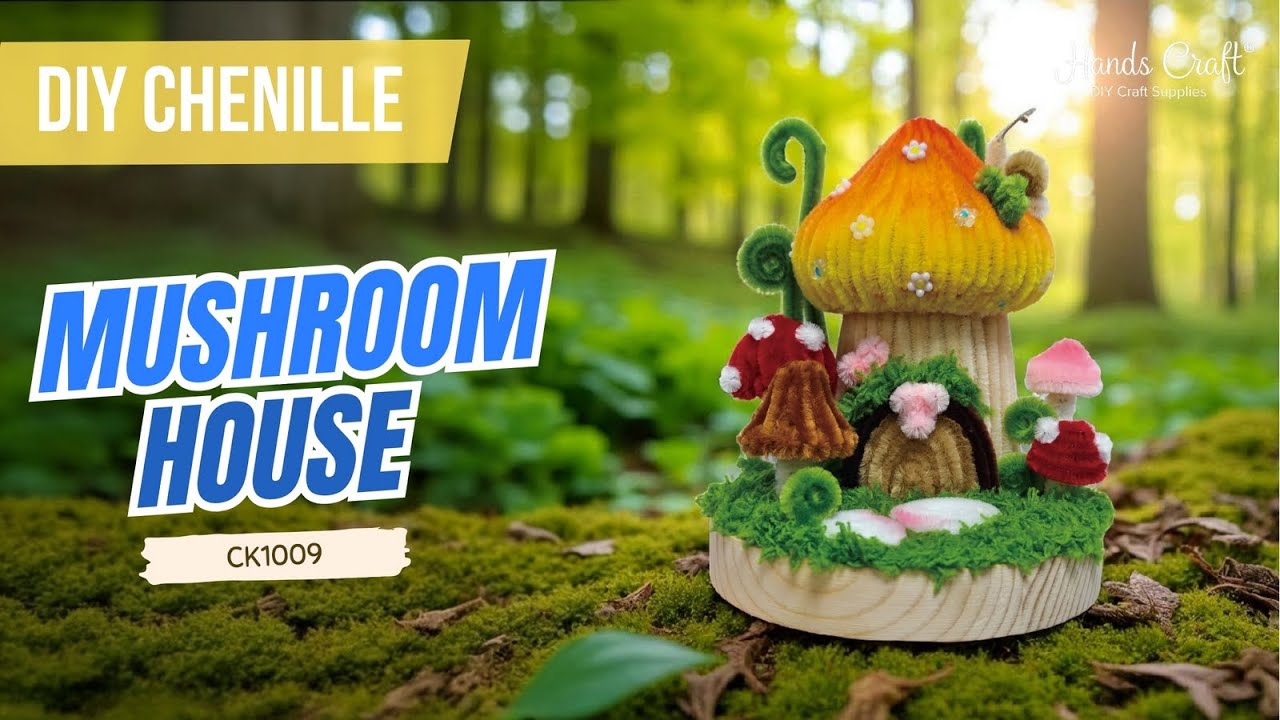 DIY Chenille Kit &ndash; Mushroom House