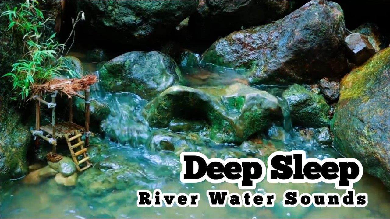 Small Forest Cabin by a Clear River – Relaxing Water Sounds for Deep Sleep