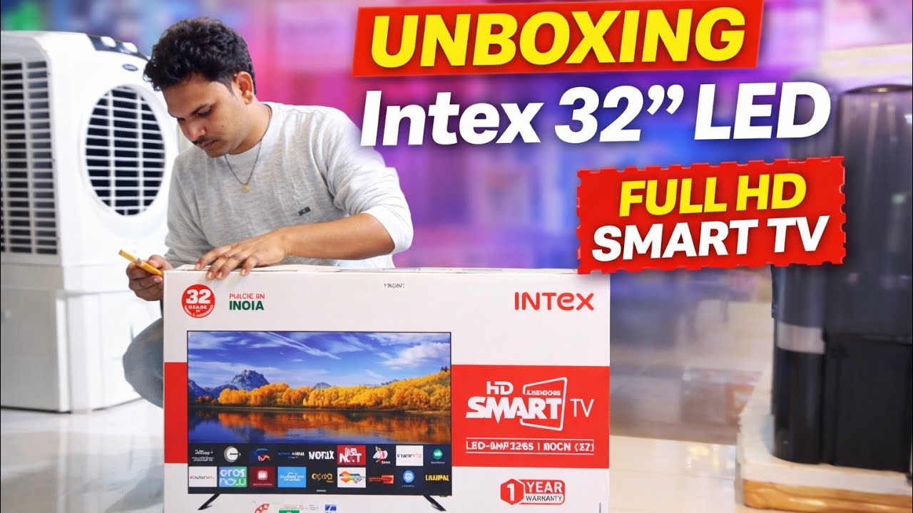 Intex 32inch smart android tv #unboxing #video #smarttv