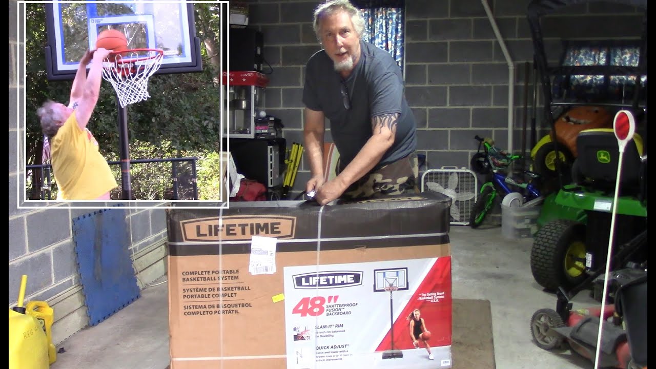 Lifetime Basketball Backboard System 90168 Assembly and First Use