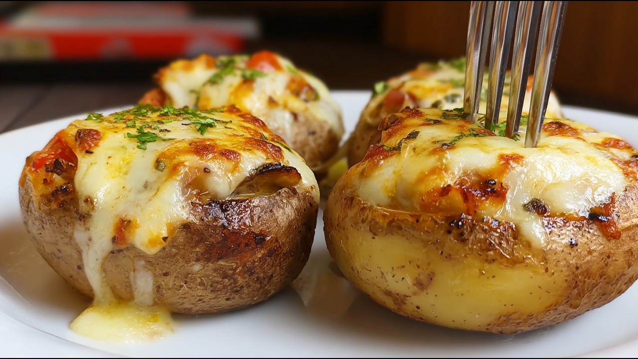 MELTED CHEESE Stuffed Chicken Potatoes! 😍🍽️ So Delicious, You’ll Crave Them Daily!