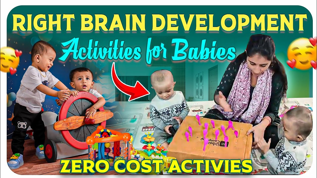 Right Brain Development Activities for Babies|| Zero Cost Activies||Home schooling for my Twins Boys
