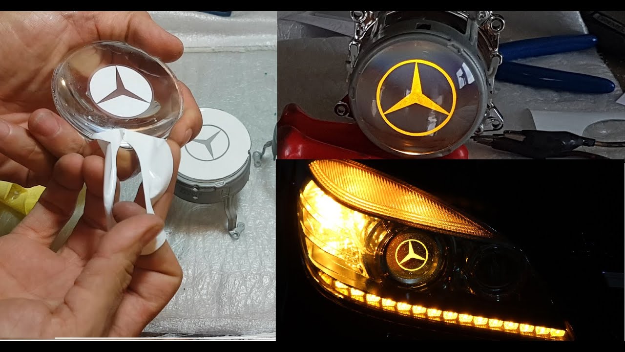 Как это сделано Дизайн логотипа Mercedes C180 // Дневные ходовые огни // Последовательный сигнал