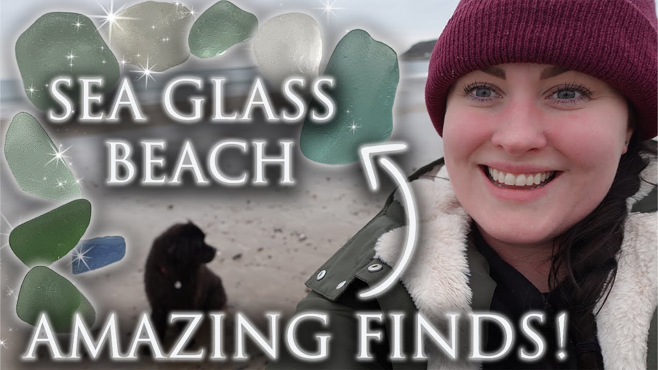 SEA GLASS hunt and beachcomb with me - a SURPRISE find!