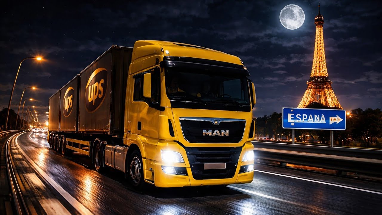 Driving a 40 Ton Truck from Paris to Spain at Night 🇫🇷➡️🇪🇸 LIVE
