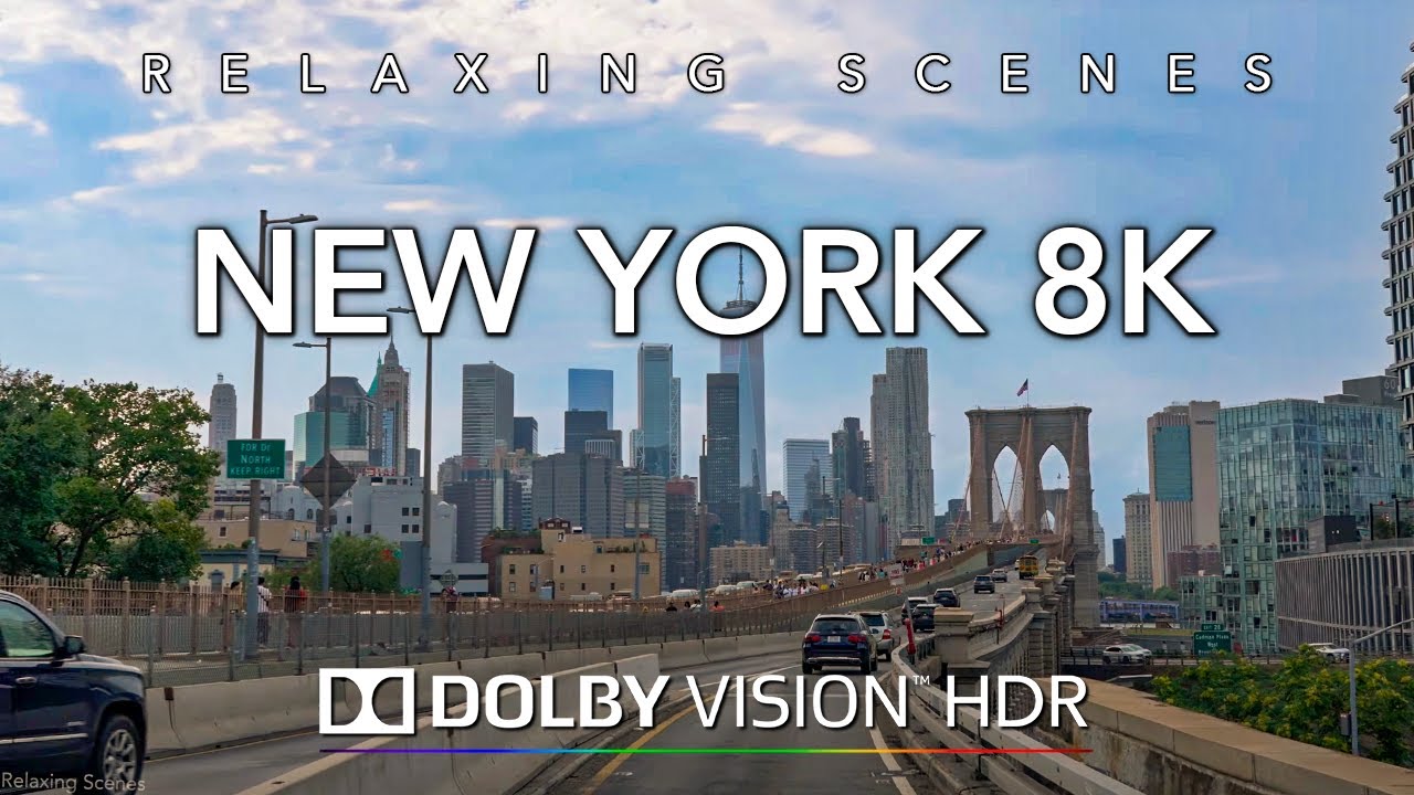 Scenic Drive of New York 8K Dolby Vision HDR Part II - Brooklyn to New Jersey