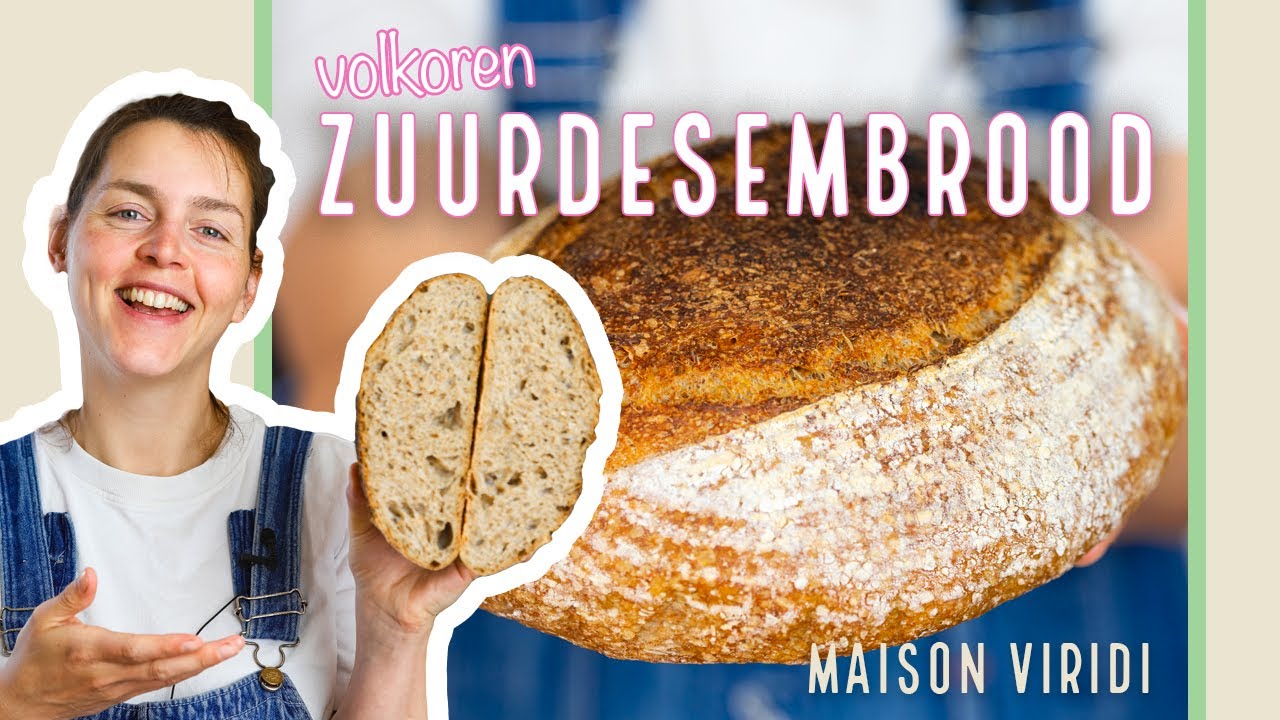 Zelf een VOLKOREN ZUURDESEMBROOD bakken met 100% TARWE VOLKORENMEEL!