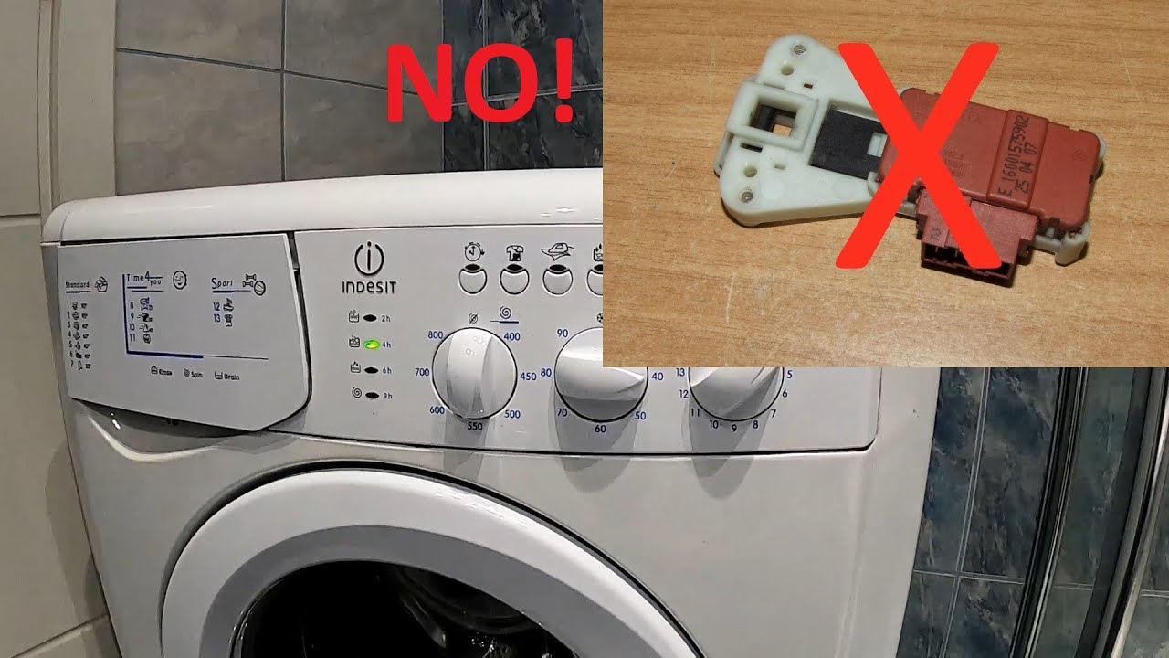 Indesit WIXL85 washing machine door lock light off / program won't start FIX solution How to brushes