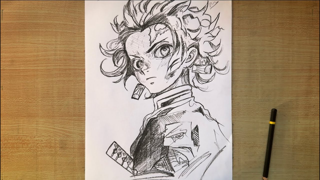 Tanjiro Kamado Drawing | Demon Slayer Anime
