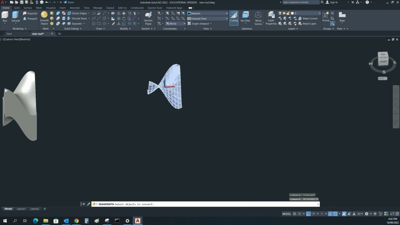 Calculate surface area of a mesh