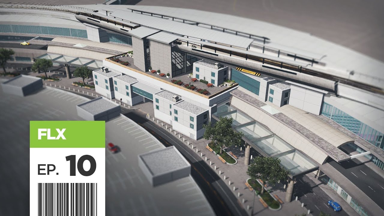 Cities Skylines: FBS International Airport - Part 10 - Upscale Balcony Restaurant & Air Tram Stop