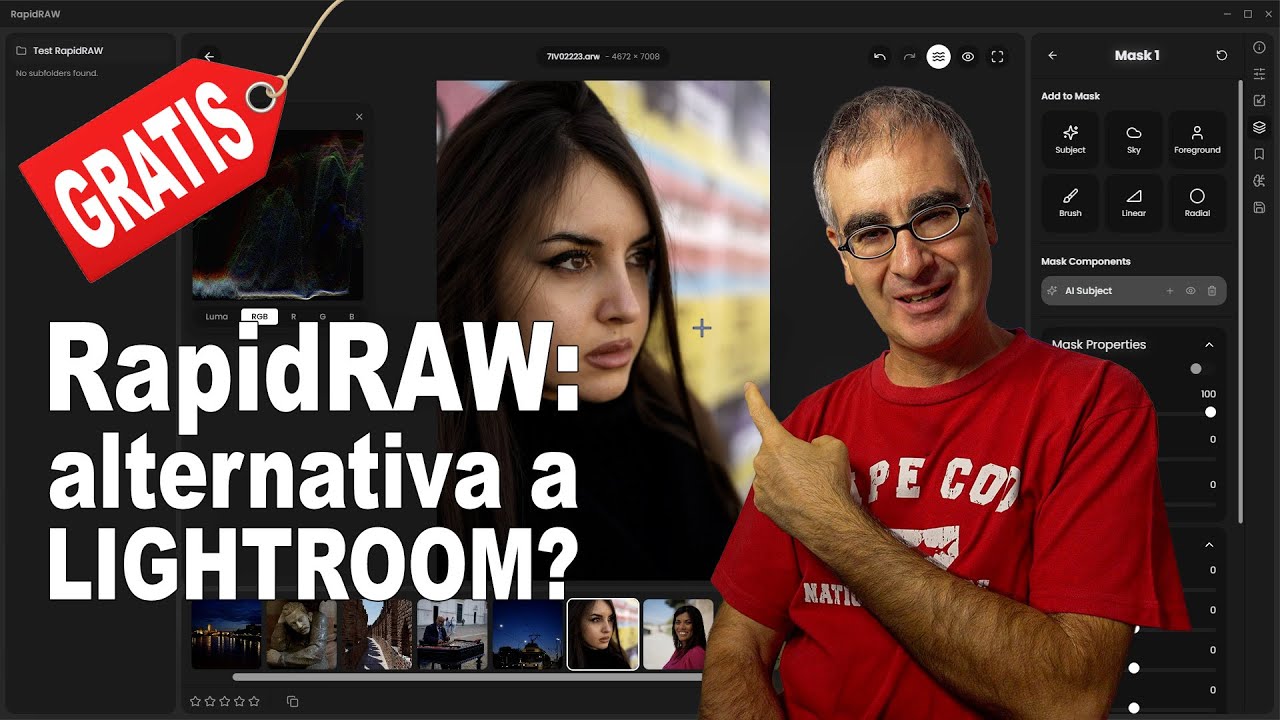 Sviluppo RAW GRATIS con RapidRAW: è davvero una Alternativa a Lightroom?