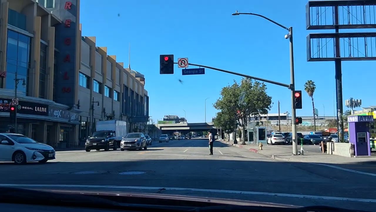 Pasando por el Centro de lo angeles  California 