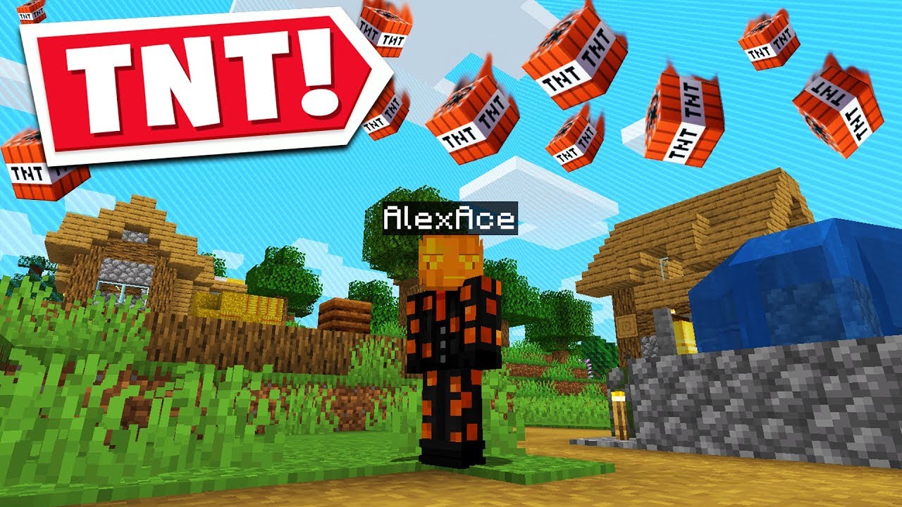 MINECRAFT BUT IT'S RAINING ACTIVE TNT..