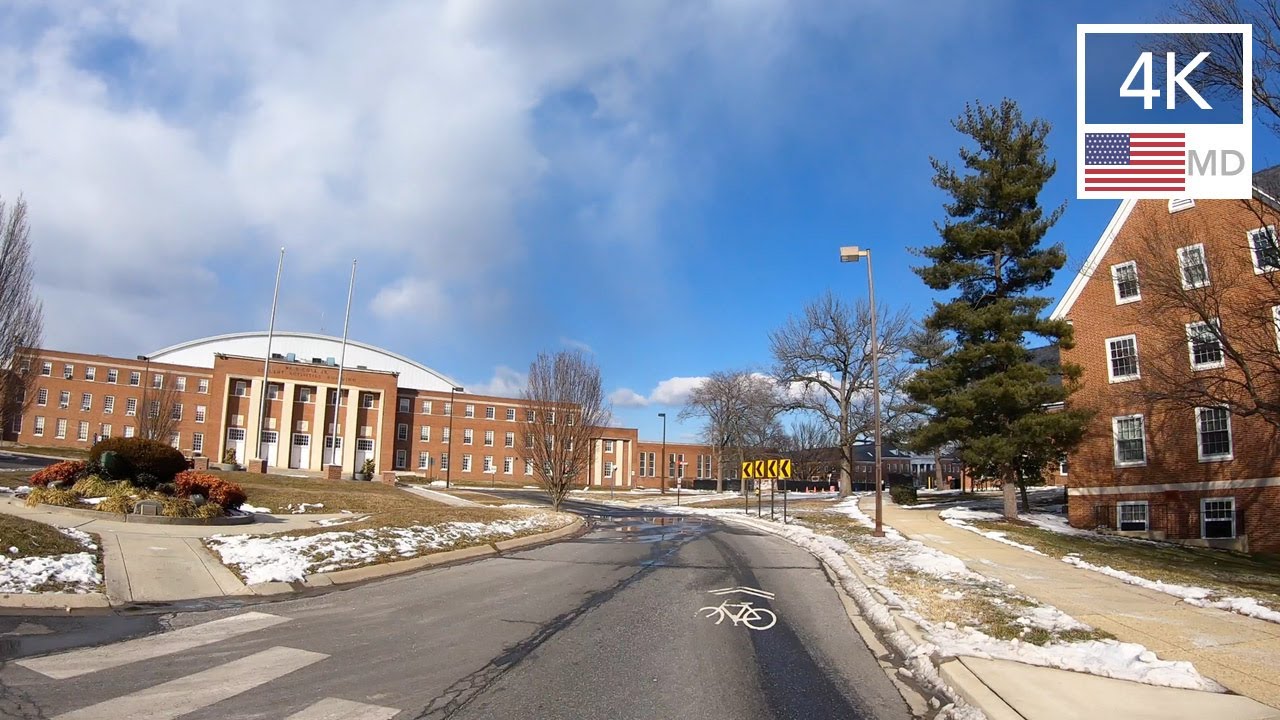 Driving DOWNTOWN COLLEGE PARK MD USA 4K 🇺🇸 UNIVERSITY OF MARYLAND UMD Car Driving No Music