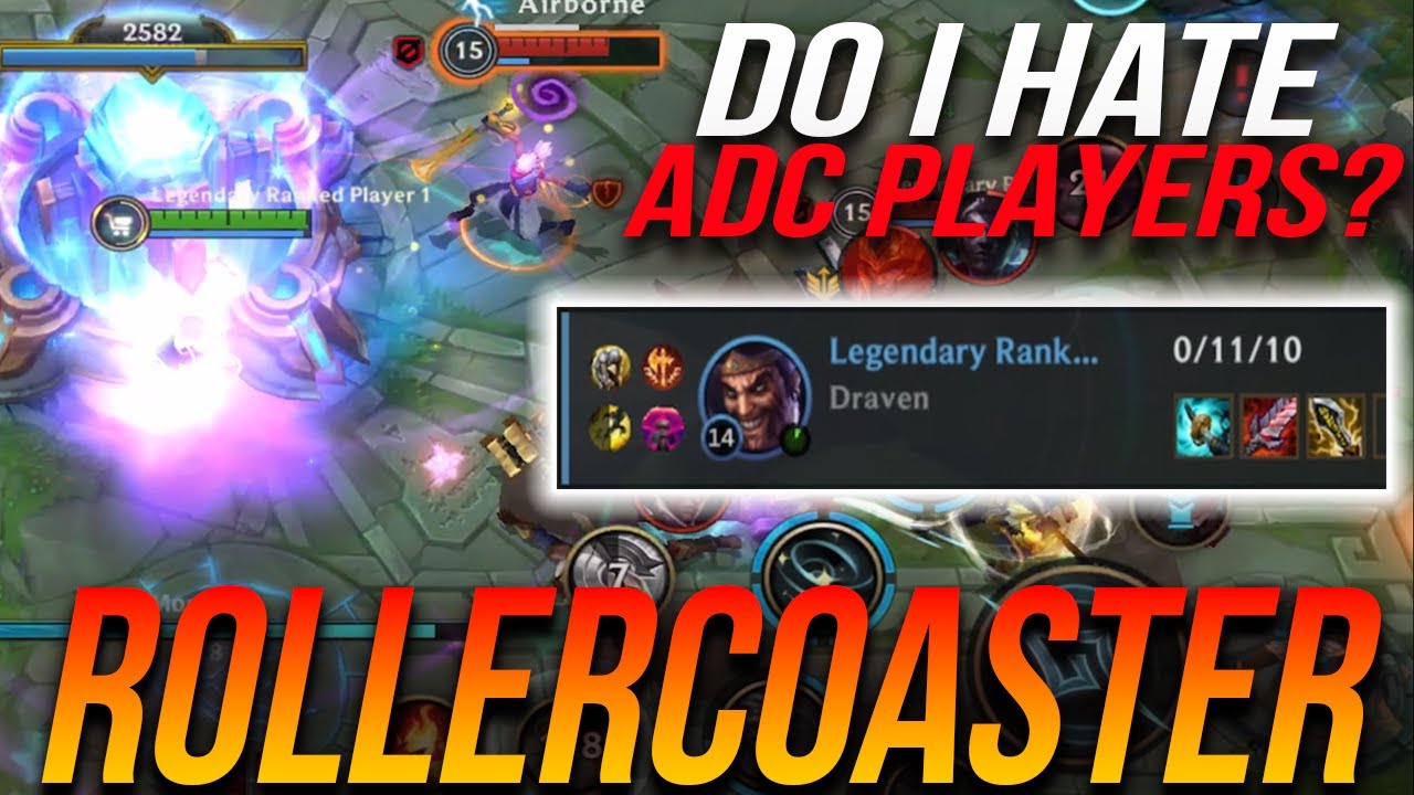 DO I HATE ADC PLAYERS??! THE MOST INTENSE GAME FIGHTING FOR RANK 1 IN LEGEND RANK