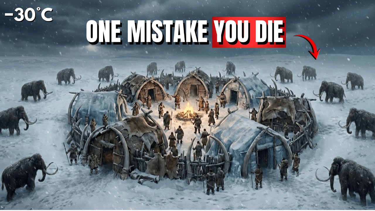 A Mammoth Herd Surrounded Our Shelter at −30°C (Ice Age Survival Story)