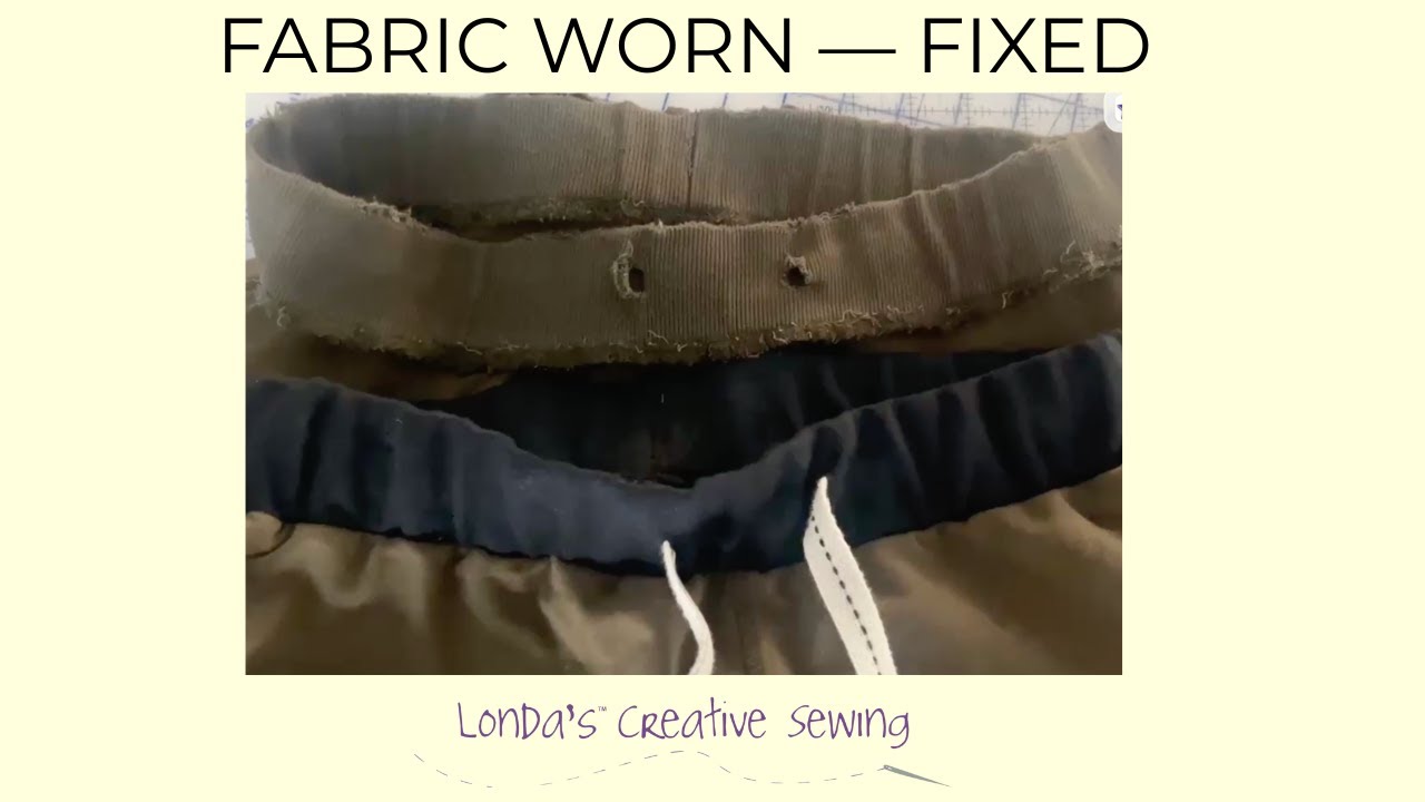 How I Repaired a Worn Waistband Using Sweatshirt Ribbing | Practical Mending
