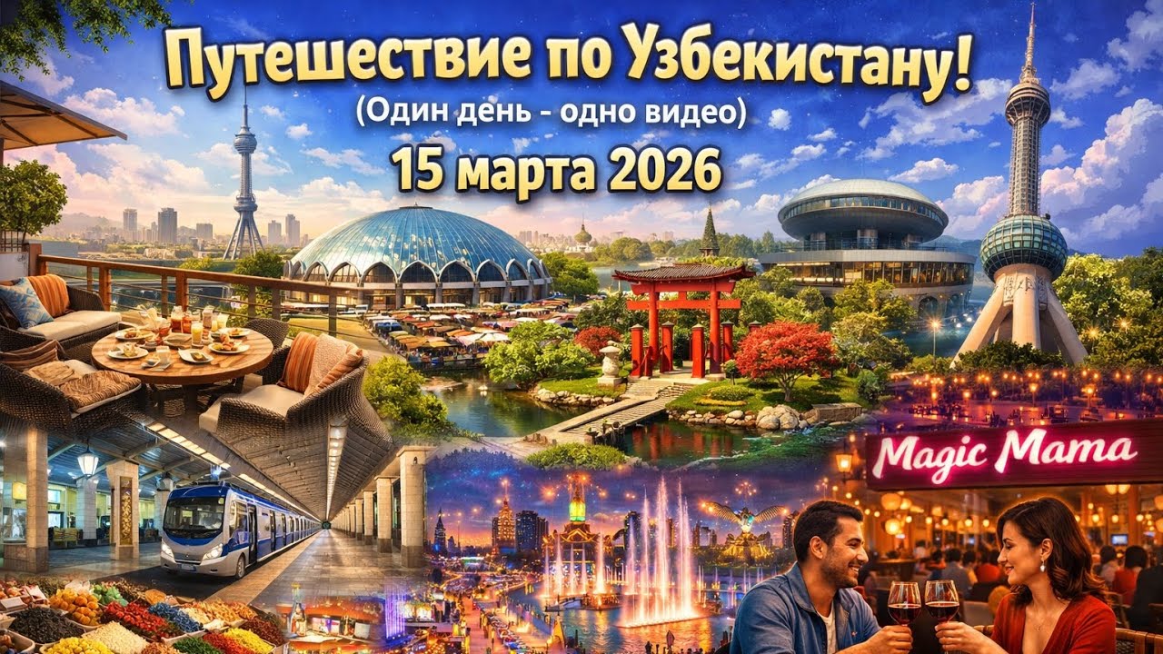 Путешествие по Узбекистану (один день - одно видео) 15 марта 2026