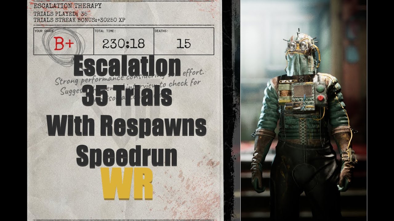 The Outlast Trials *WR* Escalation Therapy - 35 Trials Speedrun with Respawns! (3:50:18)