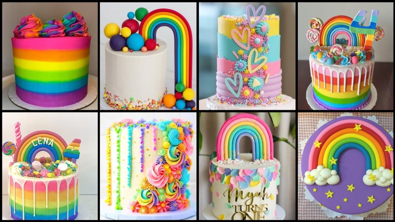 Best Rainbow 🌈 Theme Cake Decorating ideas | Rainbow Cake Design/Rainbow Cakes for Birthday