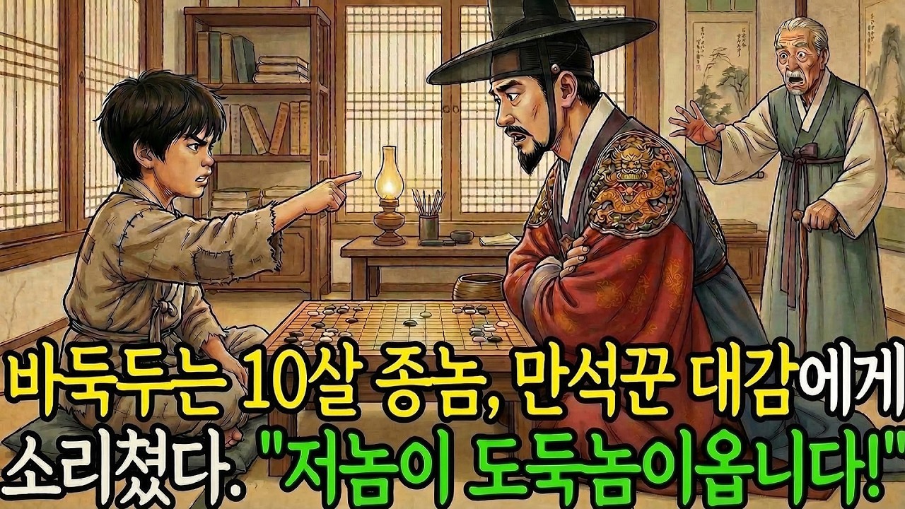 “저놈이 도둑놈이옵니다” 바둑두는 10살 신동꼬마가 만석꾼대감에게 소리치는데.. 야담|만담|전설|옛날이야기|사연