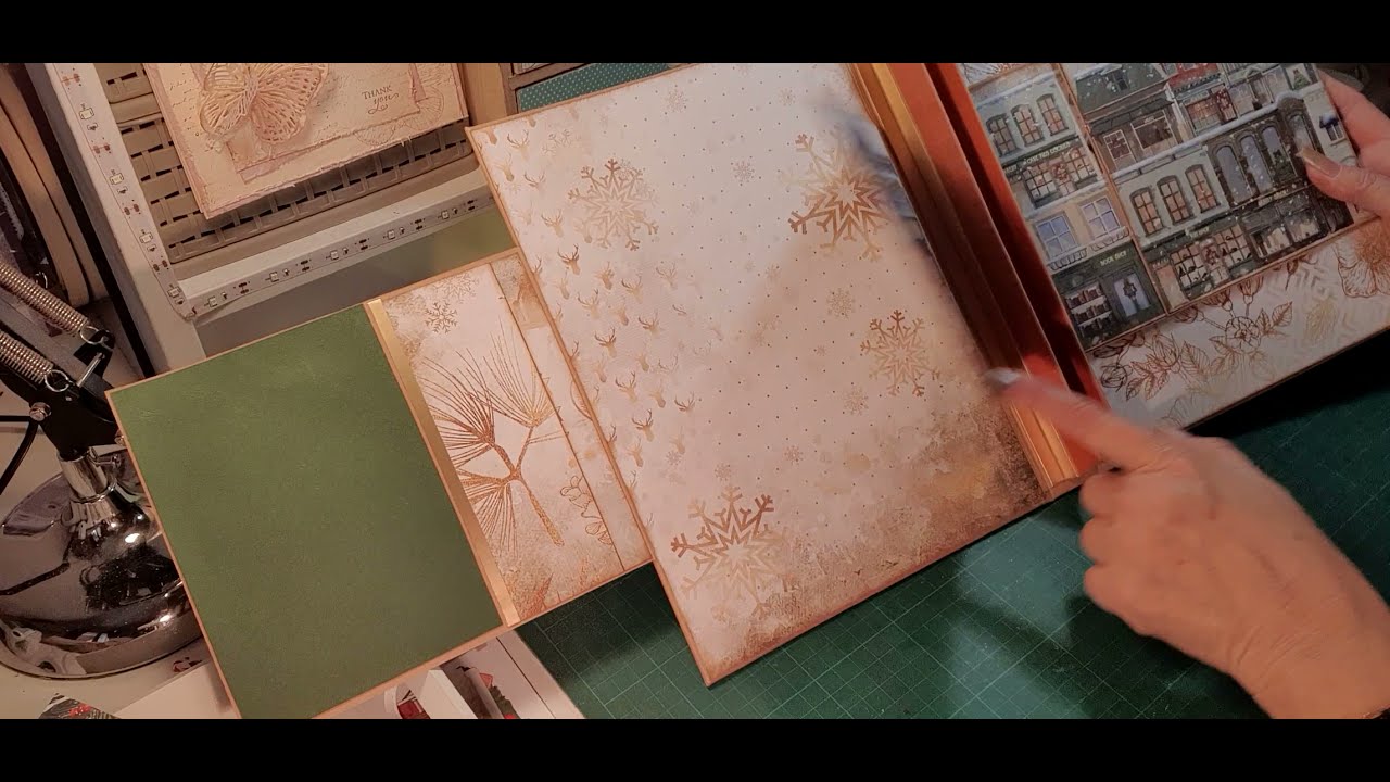 ALBUM ROMANTIQUE CHRISTMAS STAMPERIA - COUVERTURE ET ACCORDEON