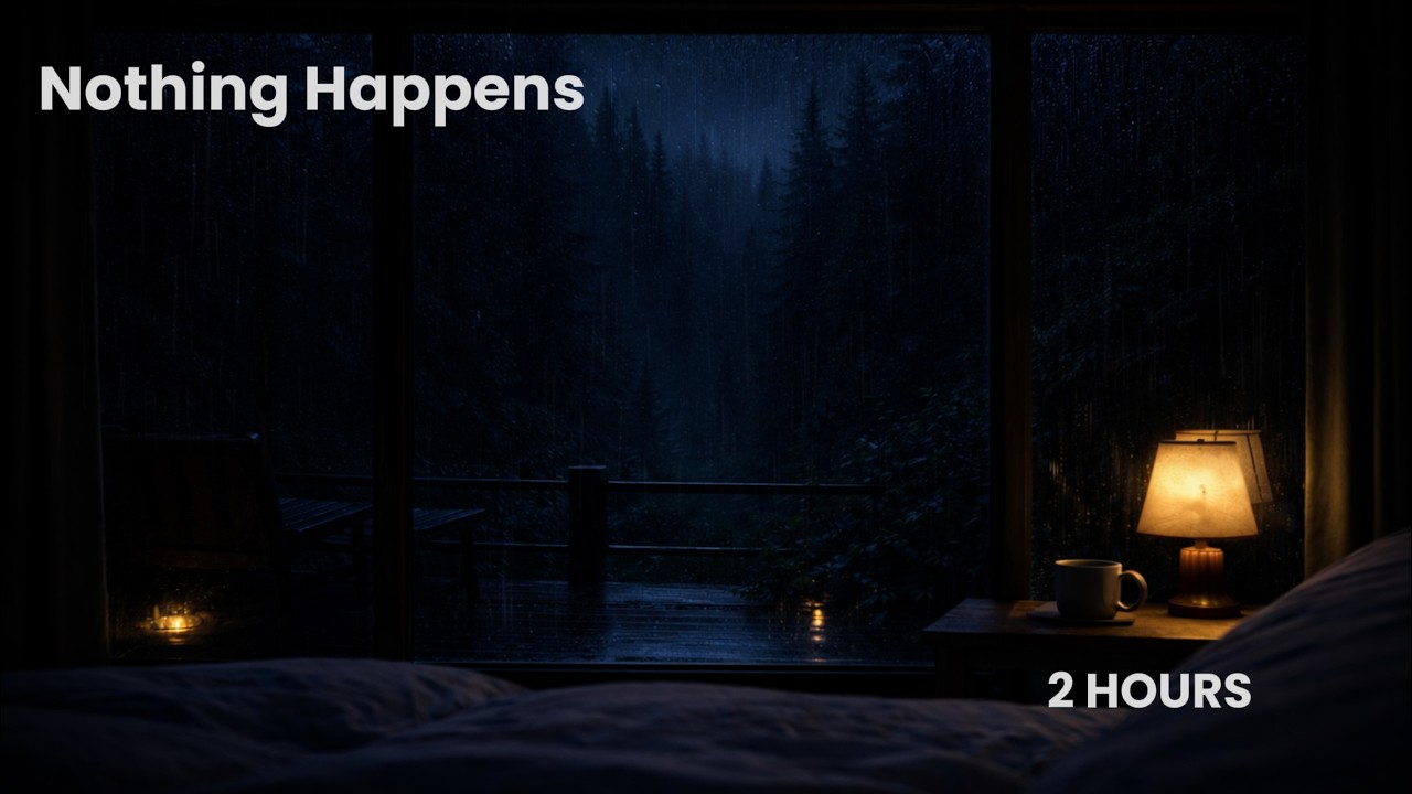 Nothing Happens for 2 Hours – Deep Quiet Cabin Rain