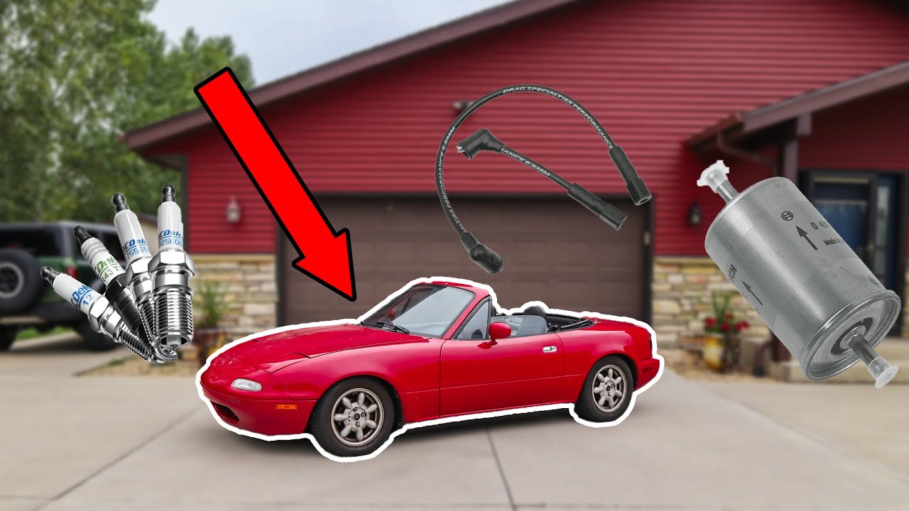Новые запчасти для Miata! | Техническое обслуживание каждые 30 000 миль: свечи зажигания, провода...
