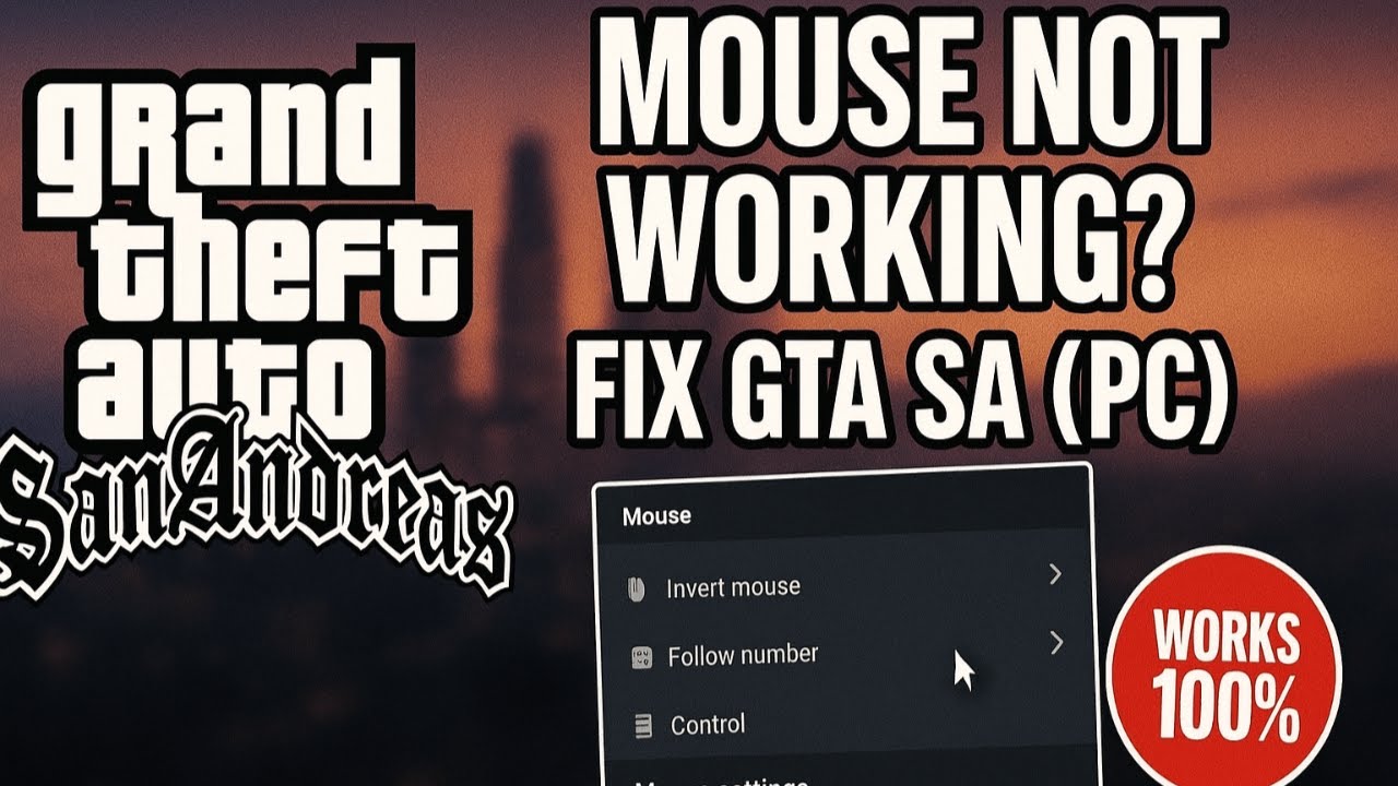 How to Fix Mouse Not Working in GTA San Andreas PC 2025 (Fast & Easy Guide)