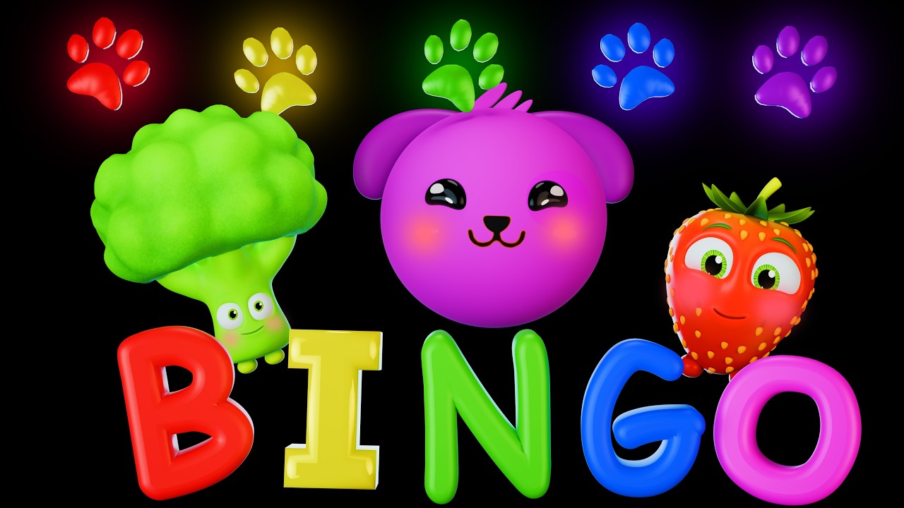 El Perro BINGO 🐶 ¡Frutas Bailarinas y Colores! | Funky Fruites