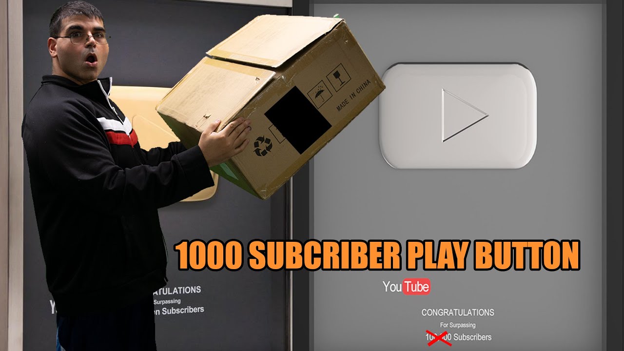I GOT THE FIRST EVER YOUTUBE 1000 SUBSCRIBER PLAY BUTTON #DIY #DIWHY #Subbutton #PlayButton