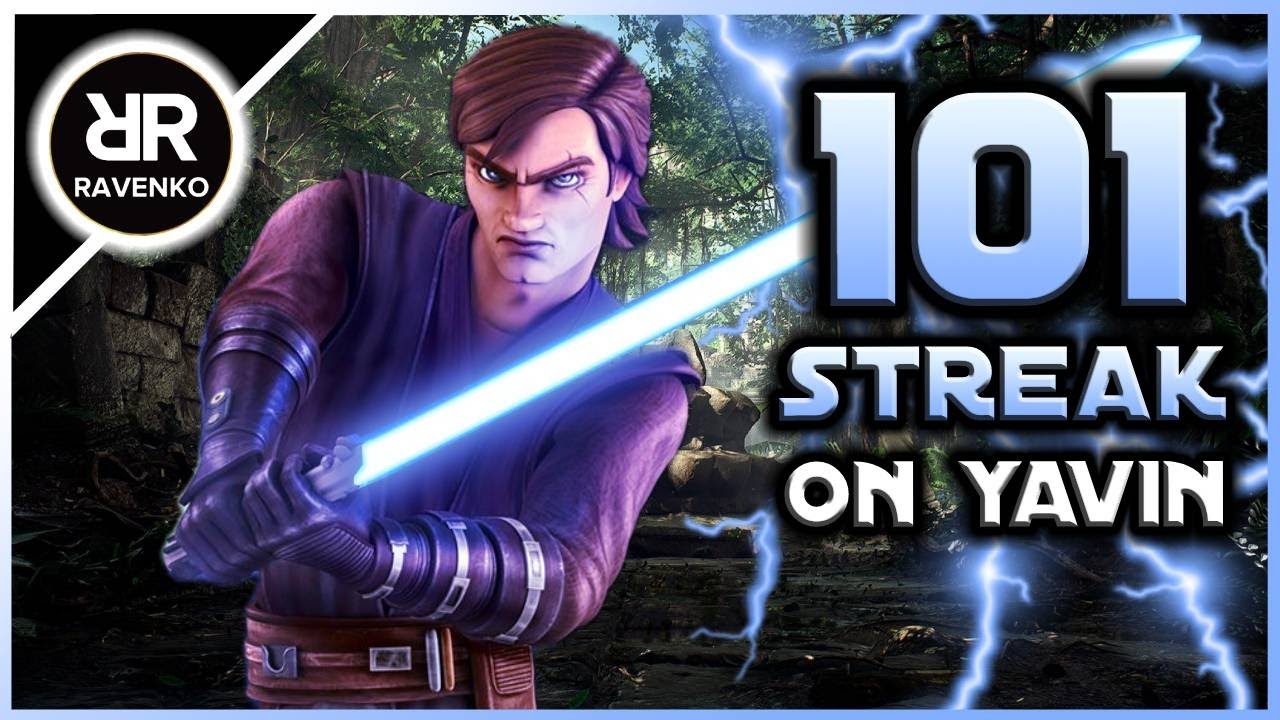 101 Anakin Skywalker Killstreak on Yavin 4 (Star Wars Battlefront 2 - Galactic Assault)