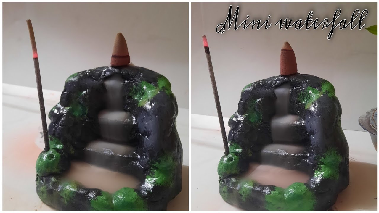 BACKFLOW INCENSE BURNER WATERFALL|BACKFLOW FOUNTAIN #diy