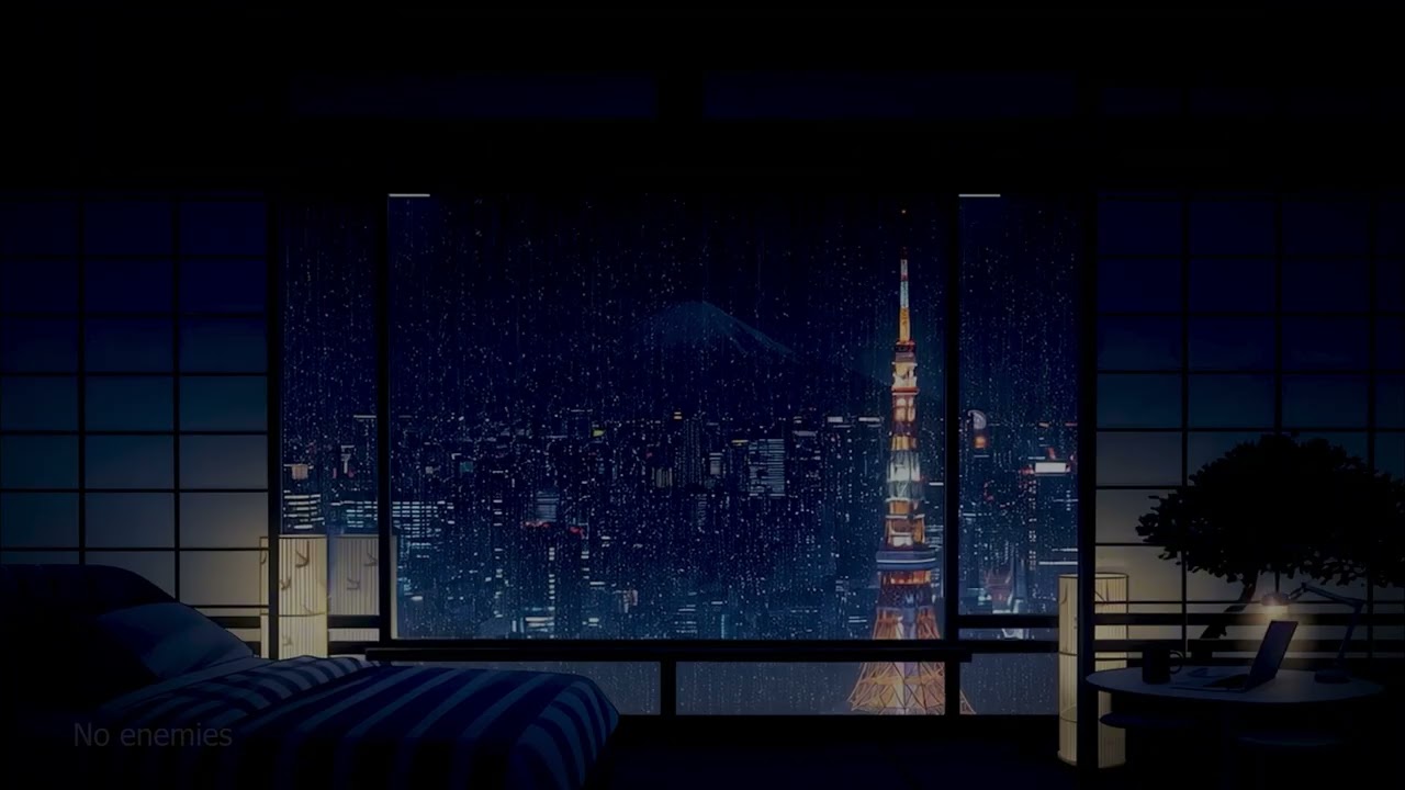 Rainstorm Therapy – Thunder and Rain Sounds in Tokyo for Insomnia, Stress Relief, and Sleep