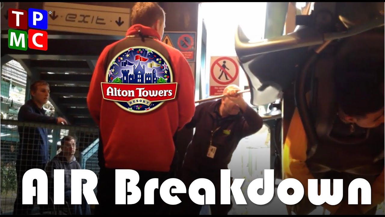 Alton Towers - AIR - POV Huge breakdown! Very rare! full HD scarefest'12