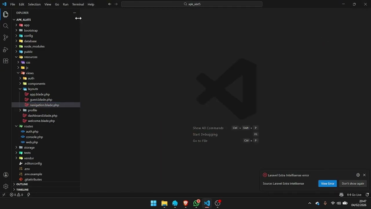 Tips Coding CRUD Aplikasi Peminjaman Alat untuk UKK Jurusan RPL di laravel 12 dan breeze