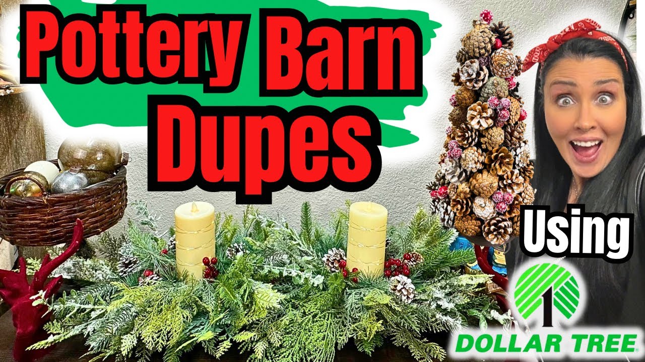 ЛУЧШИЕ РОЖДЕСТВЕНСКИЕ ПОДДЕЛКИ POTTERY BARN из материалов DOLLAR TREE! Доступно и просто!