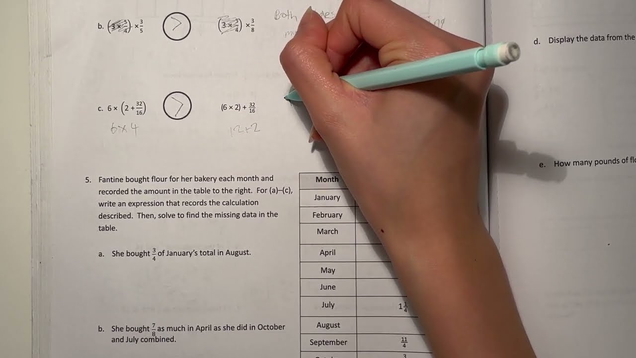 Eureka Math Grade 5 Module 4 Lesson 10 Homework | #mathhomework #mathwithaubrey