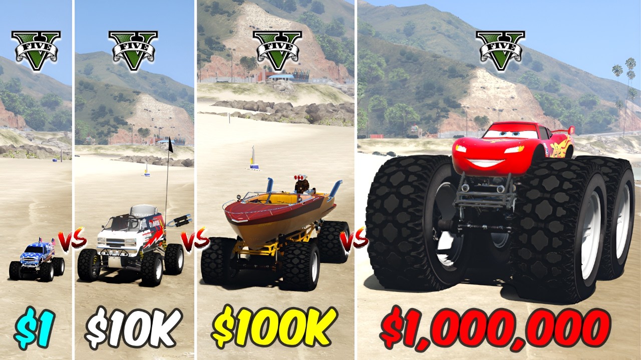 GTA 5 $1 vs $1,000,000 MONSTER TRUCK