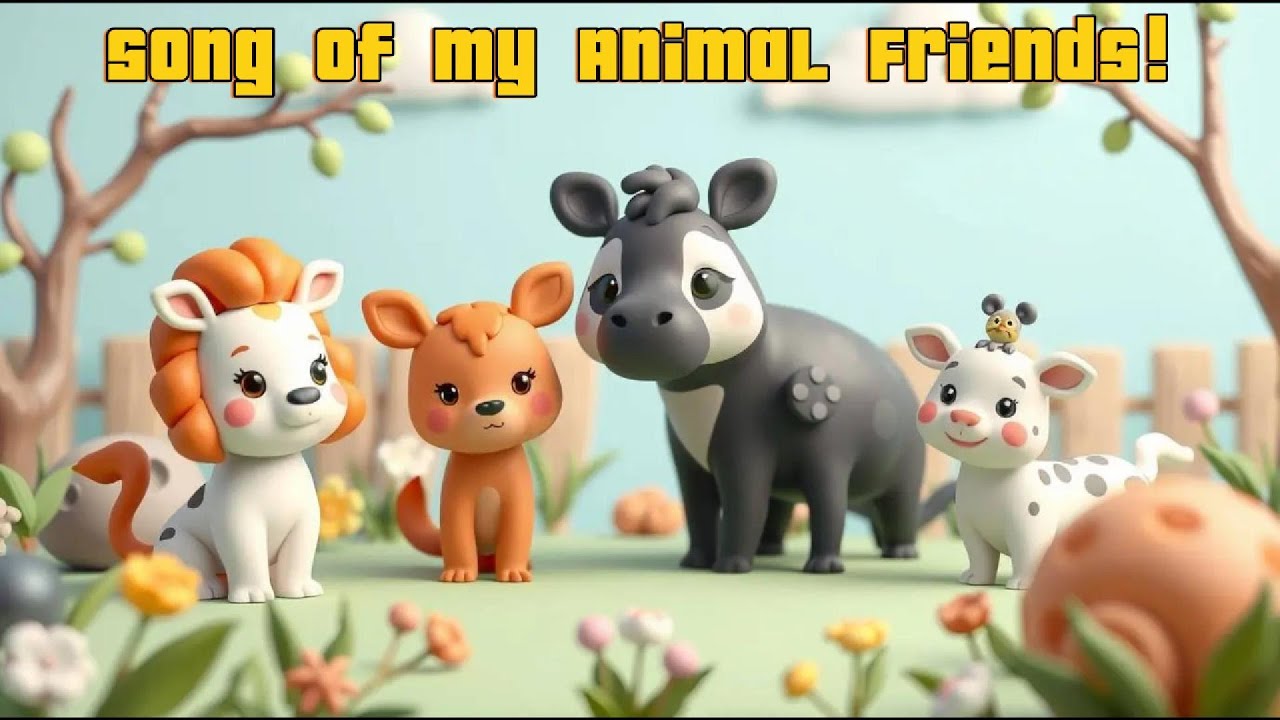 🐾🎶🌈 Song of My Animal Friends! – Fun Animal Adventure Song for Kids | Smily Miley Chily 💛✨