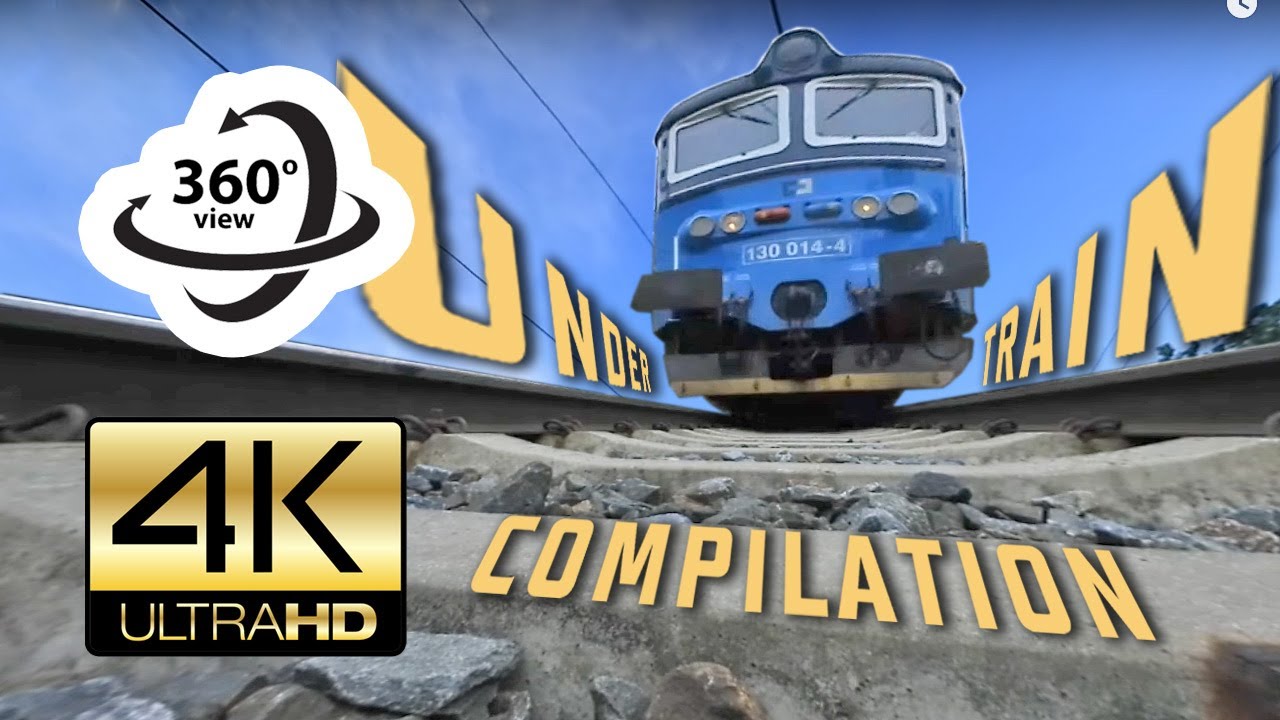 360&deg; camera UNDER TRAIN compilation (4K)