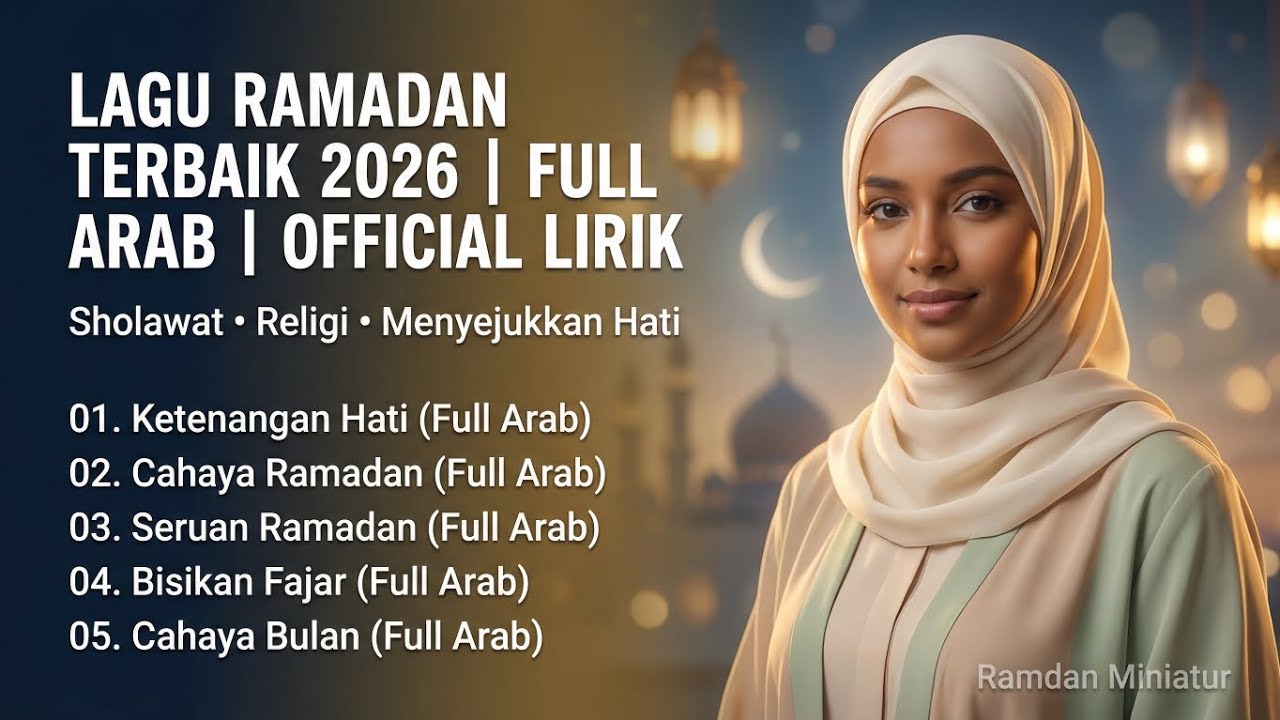 Lagu Ramadhan Terbaik 2026 | Full Arab | Official Lirik - Sholawat & Nasyid Islami Menenangkan Hati