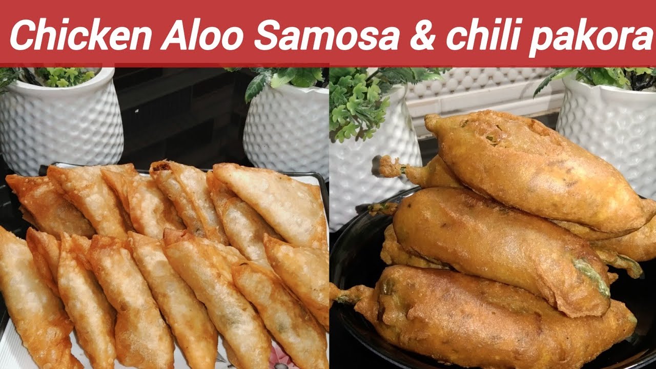 Chicken Alo Samosa Recipe |2026 Ramadan/Iftar Special samosa & chili pakora ] cooking with sumra 