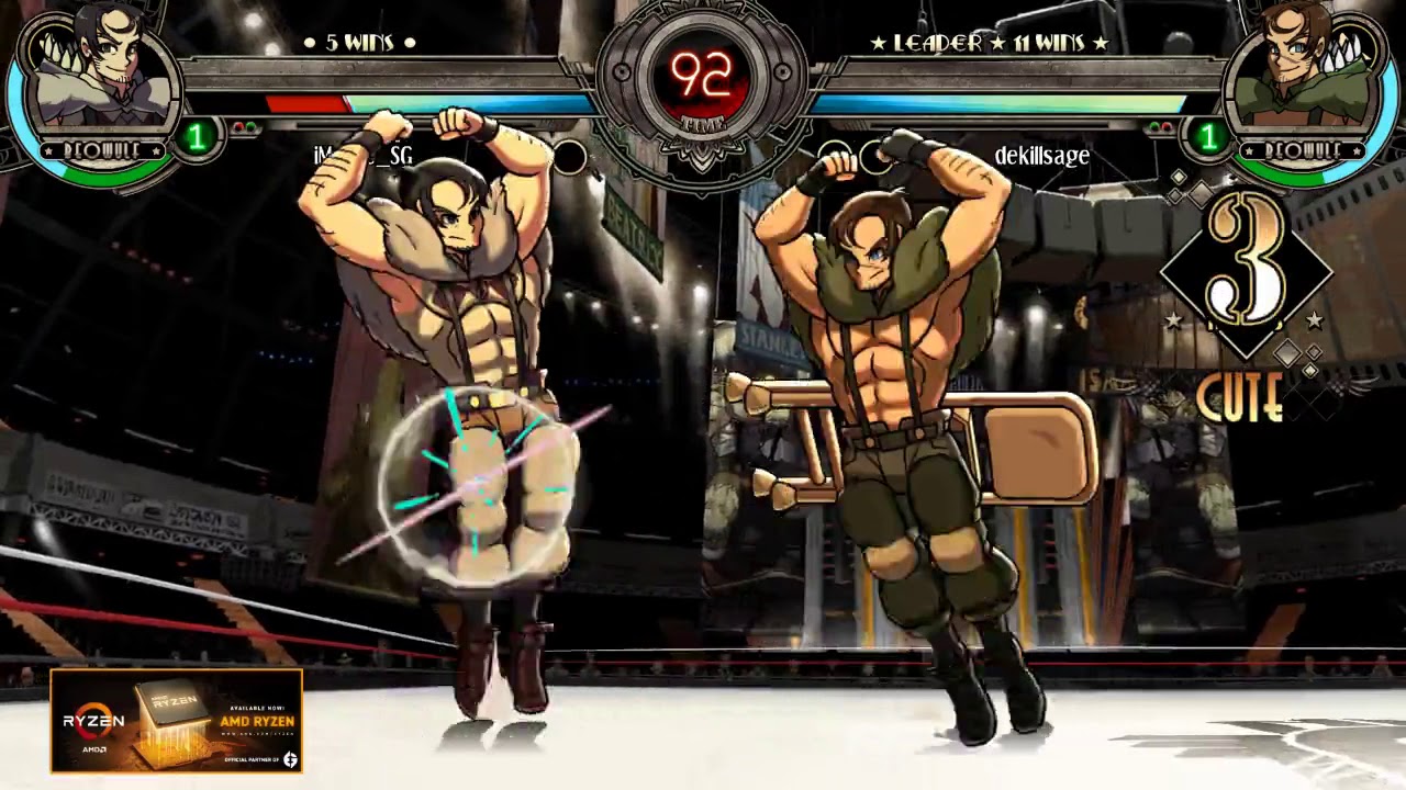 Solo Beowulf wrestling match for the one time. dekillsage vs iDante [Skullgirls]